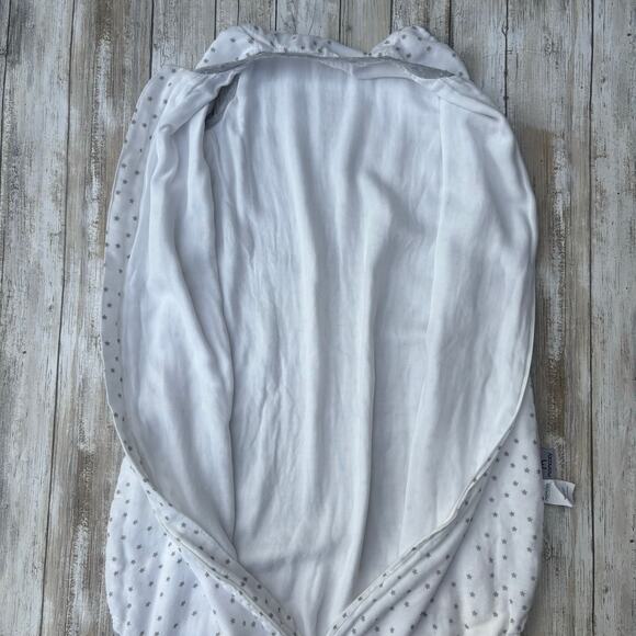 Momcozy Baby Sleep Sack 12-18 Mos. Lightweight White Star Rayon Bamboo 2 Way Zip - Picture 8 of 9